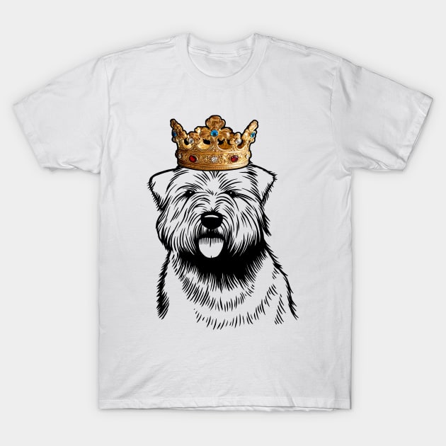 Glen of Imaal Terrier Dog King Queen Wearing Crown T-Shirt by millersye